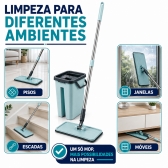 Mop limpeza 6L com balde articulado esfregão multiuso casa