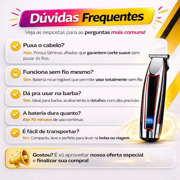 Máquina Cabelo Acabamento Profissional Aparador Pelos Nasal Prateado