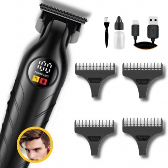 Máquina Acabamento cabelo Display LED 4 pentes Profissional