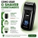 Kit Máquina de Acabamento Profissional 3W + Barbeador Elétrico Shaver 5W Sem Fio com Display LED 3 Pentes USB Lâmina T