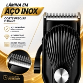 Máquina de Cortar Cabelo Profissional Display Digital 5w