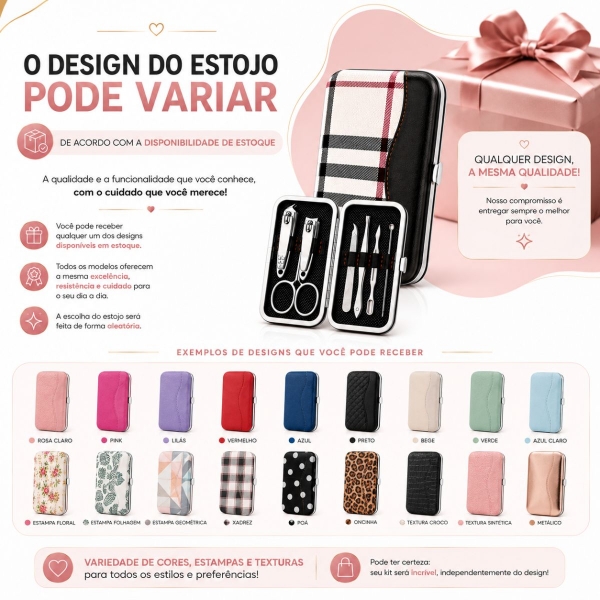 Kit Lixador De Pé Elétrico USB Recarregável Kit Manicure 7 Em 1