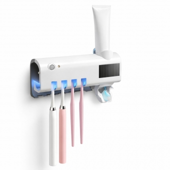 Porta Escova Esterilizador UV Dispenser Pasta Automático