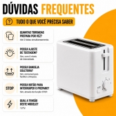 Torradeira Elétrica Tostadeira 5 Niveis De Tostagem 110v