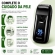 Kit Máquina de Acabamento Profissional 3W + Barbeador Elétrico Shaver 5W Sem Fio com Display LED 3 Pentes USB Lâmina T