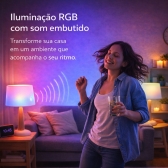 Lampada Bluetooth Caixa De Som Led RGB 12W Controle Remoto