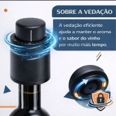 Tampa Para Vinho A Vácuo Pressão Vedação Premium