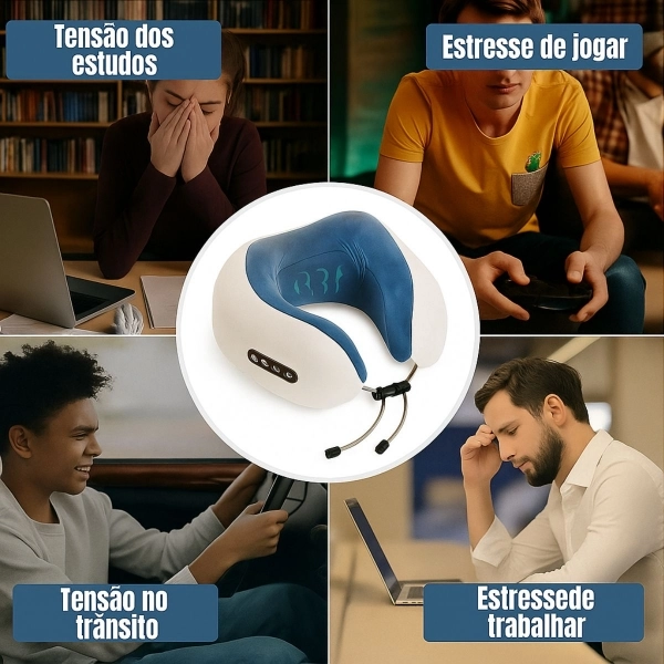 Kit Massageador pescoço e pés - Azul