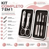 Kit Lixa Elétrica De Unhas 5 Pontas + Manicure Pedicure 7 Em 1 Com Estojo Portátil Completo
