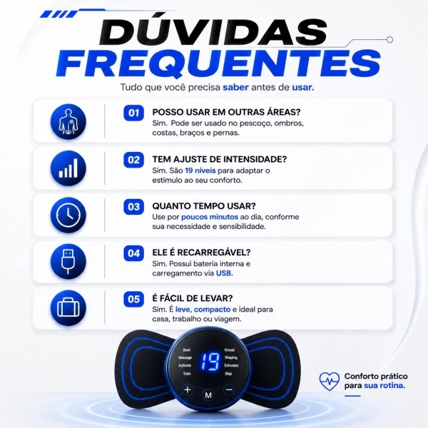 Mini Massageador Elétrico Portátil