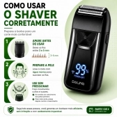 Barbeador Shaver Bivolt 5w Display Led Aparador Pelo Nariz