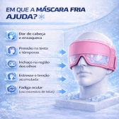 Máscara Gel Terapêutica Fria Quente Dor Cabeça e Olhos - Rosa