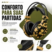 Headset Gamer Fone Com Microfone Driver 40mm P2 2,1m