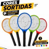 Raquete Elétrica Mata Mosquito Recarregável Bivolt Resistente