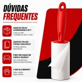 Kit Papa Bolinhas + Rolo Adesivo Tira Pelos 3 Rolos 90 Folhas