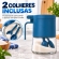 Açucareiro de Vidro 350ml com Tampa Vedada e Colher Azul e Cinza - Azul escuro