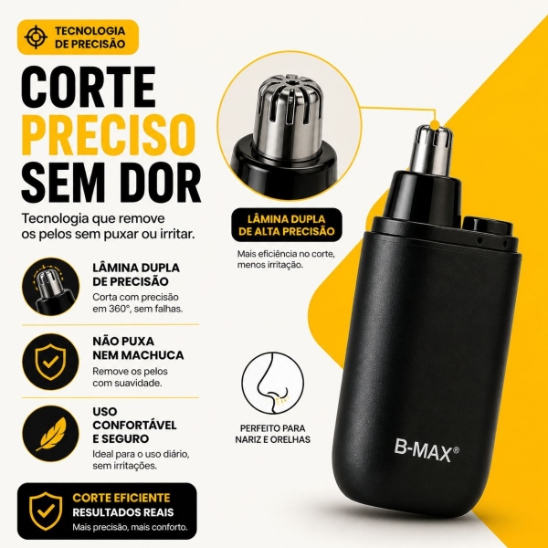 Kit Depilador Corporal Masculino Cerâmica 5W Aparador Nasal