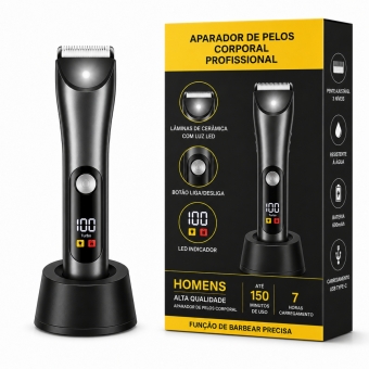 Depilador Masculino Partes Intimas Portátil À Prova D´ Água