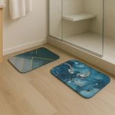 Kit 2 Tapetes Impermeável Antiderrapante Banheiro Cozinha - 2 Quadrado