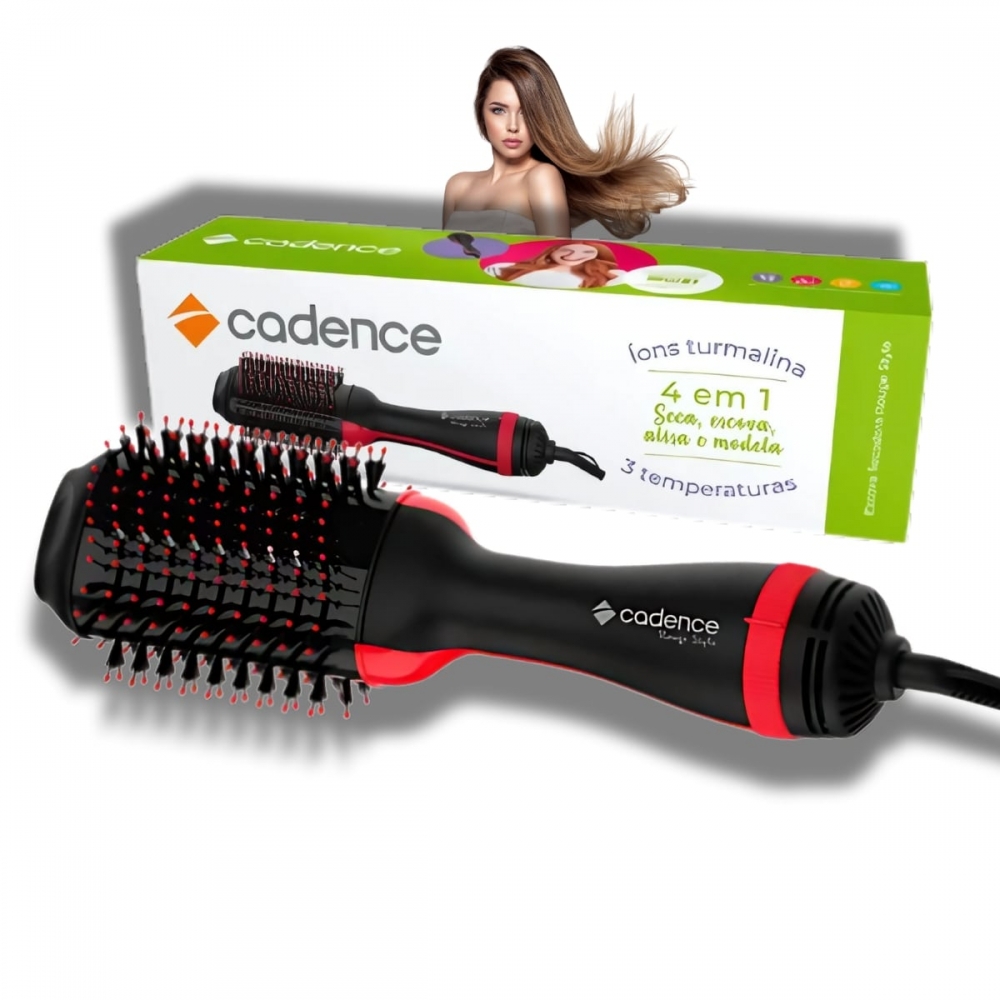 Escova secadora 4 em 1 Cadence Ceramica Ionizada Turmalina