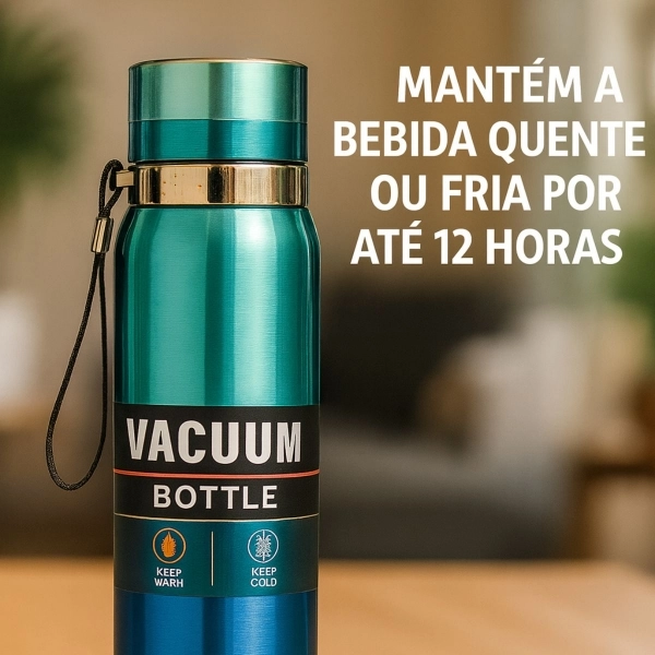 Garrafa Vacuum 800ml - Verde Água_Azul