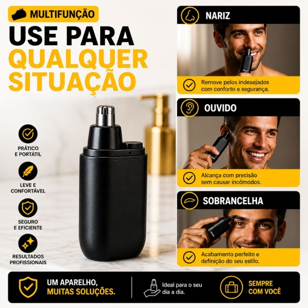 Kit Manicure 7 Em 1 Aparador nariz orelha USB C Portátil