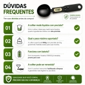 Colher Medida Balança Digital Eletrônica Cozinha Até 500g - Preta