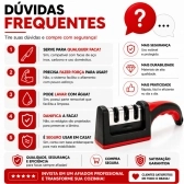 (KT) Kit balança cozinha + faca inox 24cm + amolador de faca