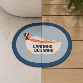 Kit 2 Tapetes Impermeável Antiderrapante Banheiro Cozinha - 2 Redondos