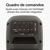 Caixa de Som Bluetooth Portátil 12W Potente com Luz