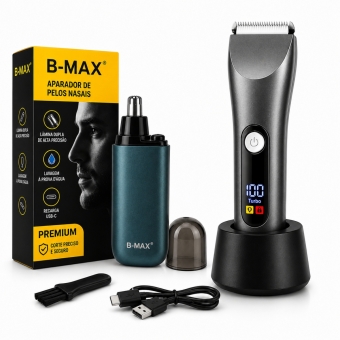 Kit Depilador Corporal Masculino Cerâmica 5W Aparador Nasal