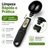 Colher Medida Balança Digital Eletrônica Cozinha Até 500g - Preta
