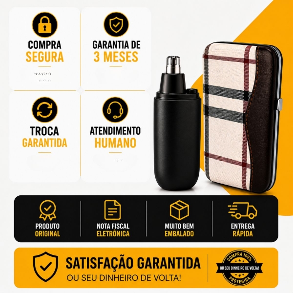 Kit Manicure 7 Em 1 Aparador nariz orelha USB C Portátil