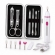 Kit Lixa Elétrica De Unhas 5 Pontas + Manicure Pedicure 7 Em 1 Com Estojo Portátil Completo