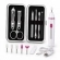 Kit Lixa Elétrica De Unhas 5 Pontas + Manicure Pedicure 7 Em 1 Com Estojo Portátil Completo