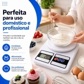 (KT) Kit balança cozinha + faca inox 24cm + amolador de faca