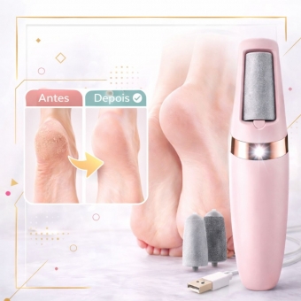 Lixa Elétrica Para Pés Profissional USB Com LED Removedor De Calos E Rachaduras