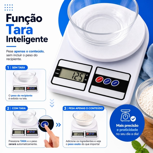 Kit Balança de Cozinha 10kg e Amolador de Facas Profissional