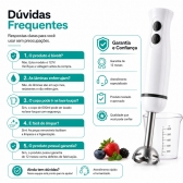 Mixer Portatil 3x1 250w Batedor Potente Triturador Bak -110v