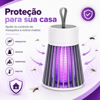 Lâmpada Mata Mosquitos Repelente Elétrico USB Ultravioleta