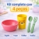 Kit Alimentação Infantil 4 Peças Bebê Livre BPA 0 a 24 Meses - Prato Vermelho