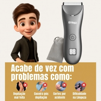 Depilador Masculino Partes Intimas Portátil À Prova D´ Água