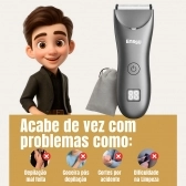 Depilador Masculino Partes Intimas Portátil À Prova D´ Água - Cinza/Prata