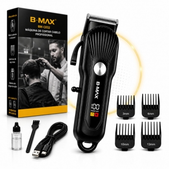 Máquina de Cortar Cabelo Profissional Display Digital 5w