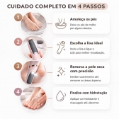 Lixa Elétrica Para Pés Profissional USB Com LED Removedor De Calos E Rachaduras