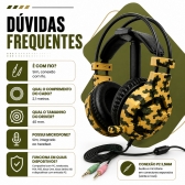Headset Gamer Fone Com Microfone Driver 40mm P2 2,1m