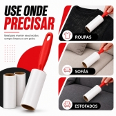 Kit Papa Bolinhas + Rolo Adesivo Tira Pelos 3 Rolos 90 Folhas