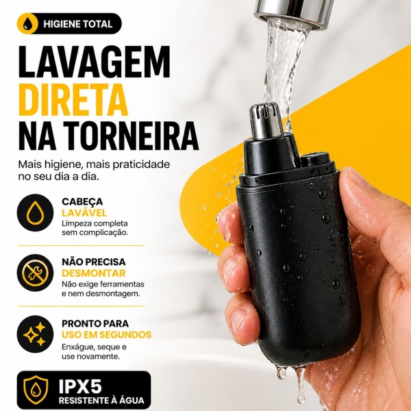 Kit Manicure 7 Em 1 Aparador nariz orelha USB C Portátil