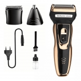 Maquina Barbear Aparador Depilador de Pelos Elétrico 3 Em 1