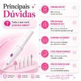 Kit Lixa Elétrica Pé Removedor Calos + Lixadeira Elétrica Unhas